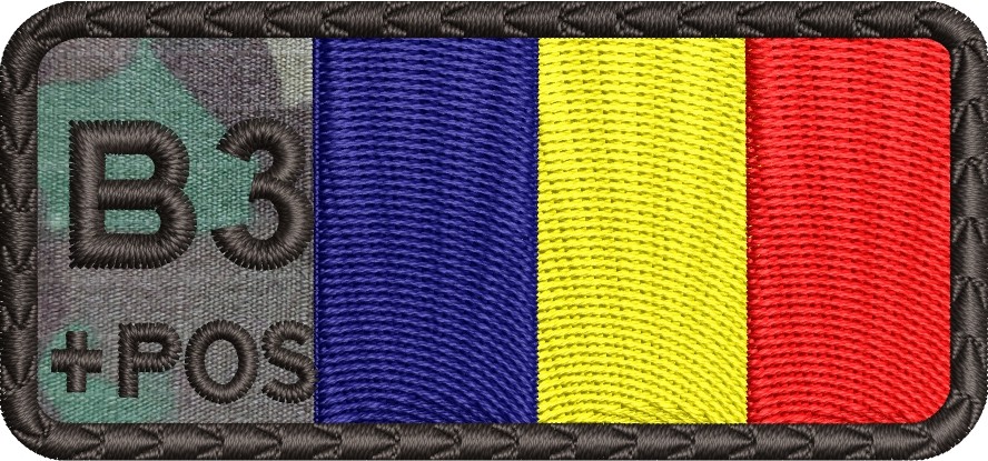 ECUSON GRUPA SANGUINA B3 POS TRICOLOR COMBAT